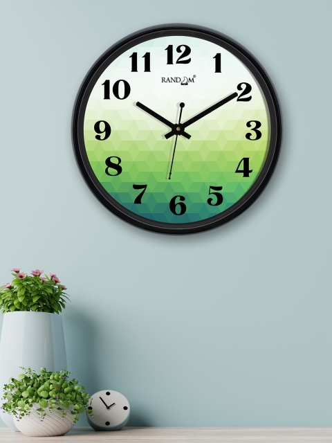 

RANDOM Green & White Round Printed Analogue Wall Clock