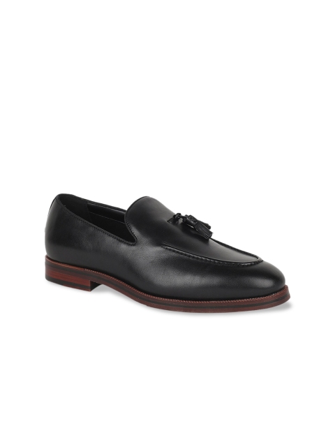 

ALDO Men Black Solid Leather Formal Loafers