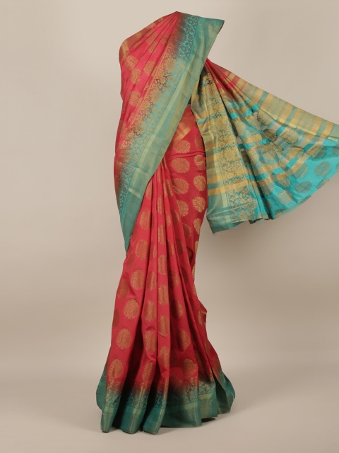

Pothys Red Woven Design Jute Silk Saree
