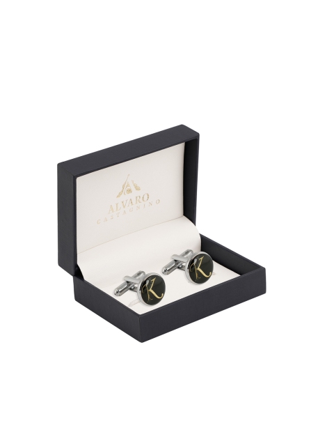 

Alvaro Castagnino Silver-Toned & Gold-Toned Round Cufflinks