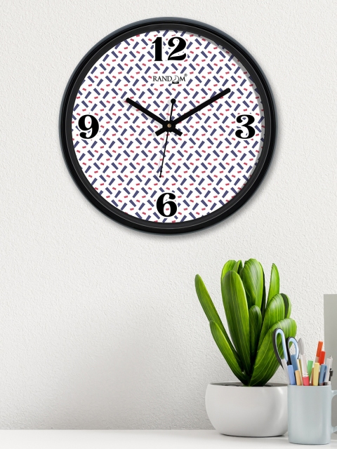 

RANDOM Purple & White Round Printed Analogue Wall Clock