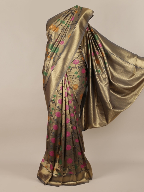

Pothys Gold-Toned Pure Silk Woven Design Banarasi Saree