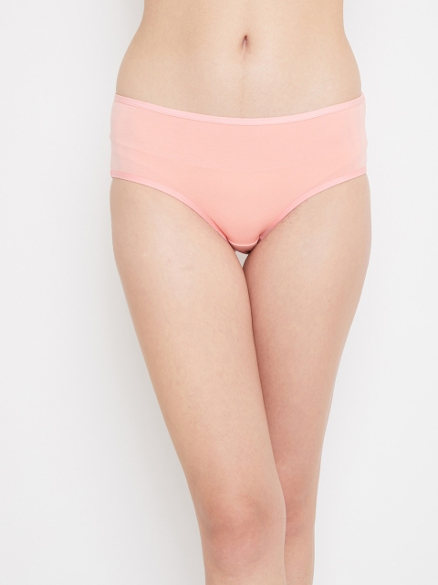 

Clovia Women Peach-Colour Printed Back Cotton Hipster Briefs PN3310G16S