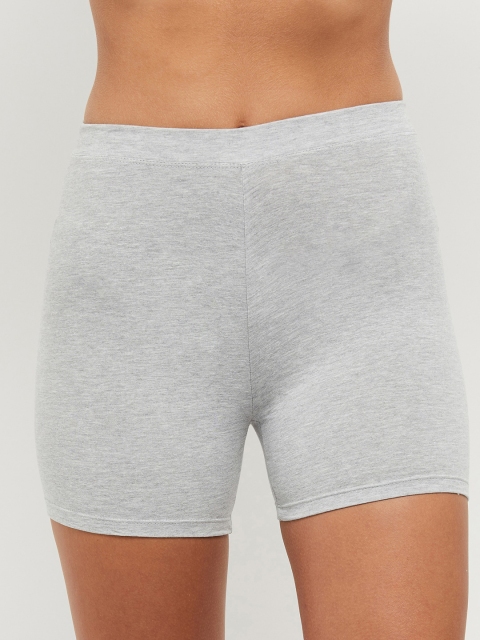 

max Women Grey Melange Solid Boyshorts SP21CBS01