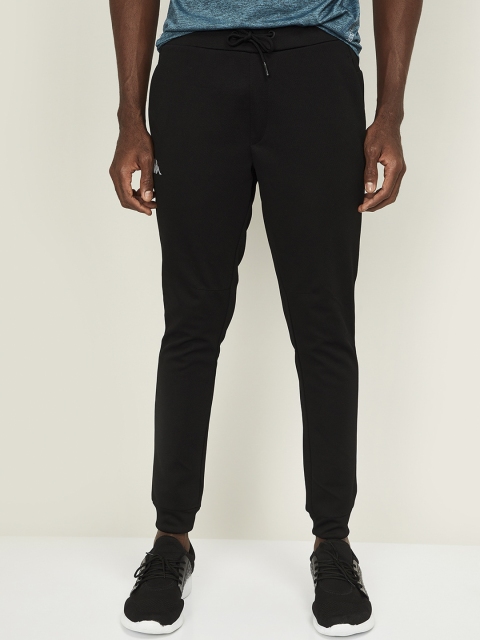 

Kappa Men Black Solid Slim-Fit Joggers