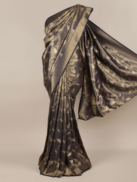 

Pothys Navy Blue & Gold Pure Silk Woven Design Banarasi Saree