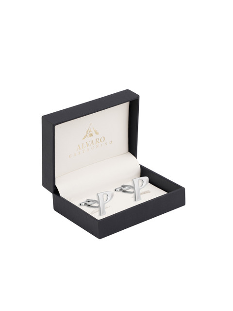 

Alvaro Castagnino Silver-Toned Alphabet Cufflinks