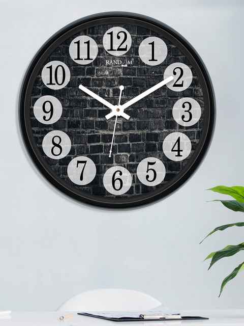 

RANDOM Black & White Round Printed 30 cm Analogue Wall Clock