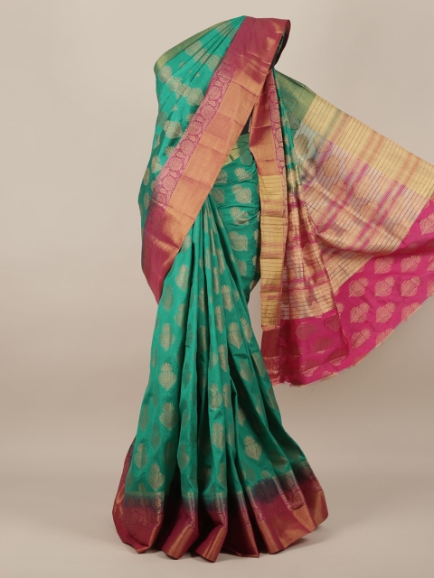 

Pothys Green Woven Design Jute Silk Saree
