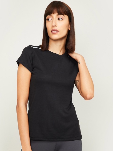 

Kappa Women Black Solid Round Neck T-shirt