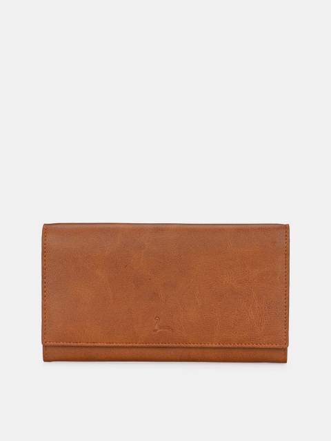 

Pacific Gold Women Tan Brown Solid Two Fold Wallet