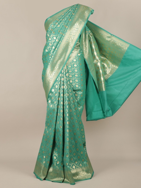 

Pothys Sea Green Pure Silk Woven Design Banarasi Saree