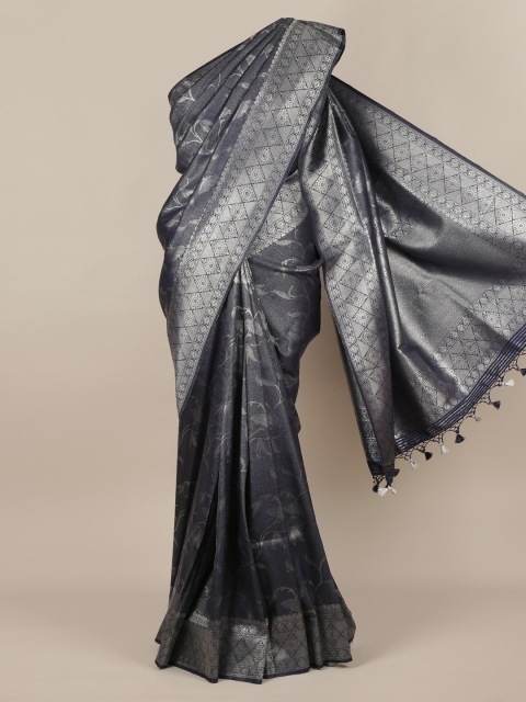 

Pothys Blue Pure Silk Woven Design Banarasi Saree