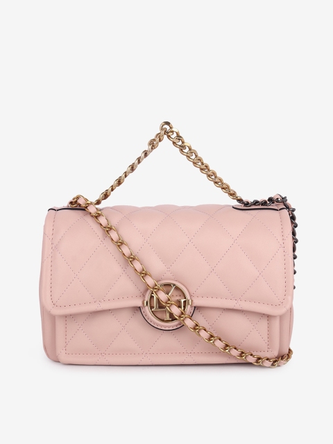 

LYN Women Pink Textured Satchel