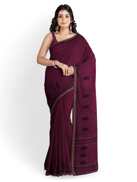 

APCO Burgundy Woven Design Pure Cotton Saree