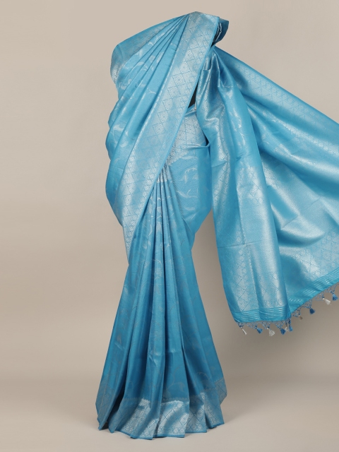 

Pothys Blue Pure Silk Woven Design Banarasi Saree