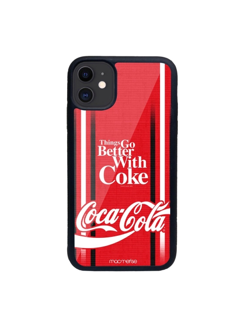 

macmerise Black & Red Better With Coke Printed iPhone 11 Back Case