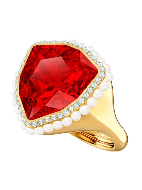 

SWAROVSKI Lucky Goddess Cocktail Ring, Red, Gold-tone plated 50-55