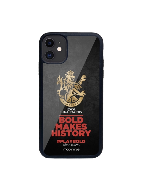 macmerise Black & Red Bold Makes History iPhone 11 Back Case