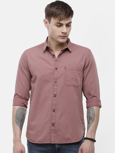 

Voi Jeans Men Pink Slim Fit Solid Casual Shirt