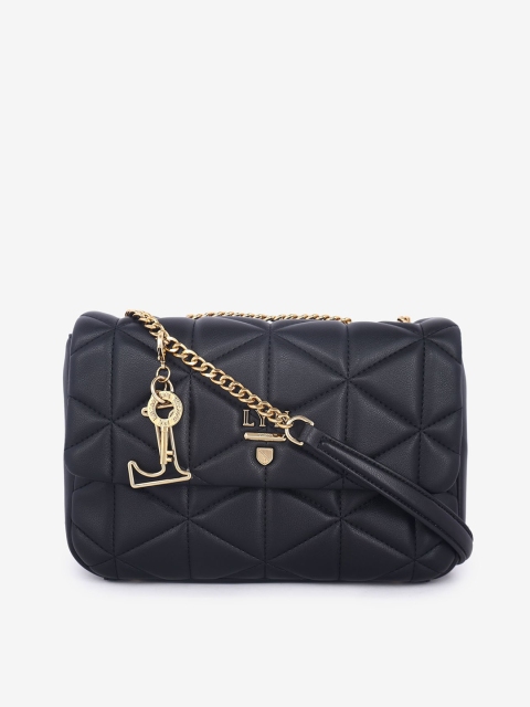 

LYN Black Self Design Sling Bag