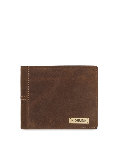 

Hidelink Men Brown Solid Two Fold Wallet