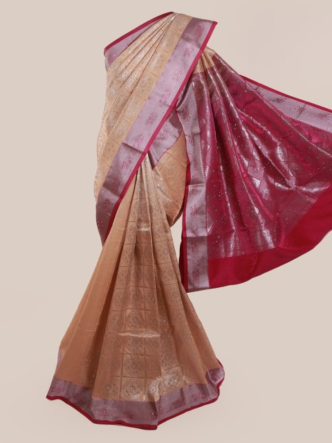 

Pothys Cream-Coloured Woven Design Art Silk Saree