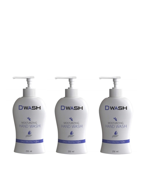 

DWASH Pack of 3 Germ Protection Moisturizing Hand Wash 250 ml Each, White