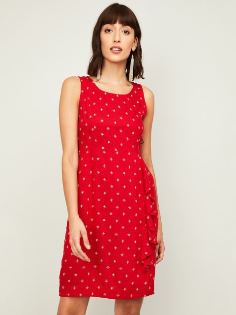

CODE by Lifestyle Women Red Printed Sheath Dress