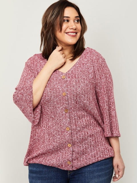 

nexus Red Printed Regular Top