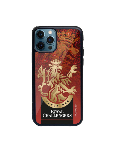 

macmerise Black & Red RCB Sparkles iPhone 12 Pro Back Case