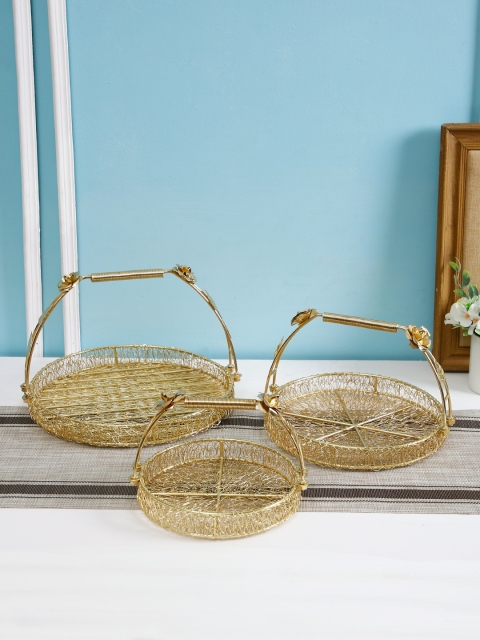 

Aapno Rajasthan Gold -Toned Fruit Basket