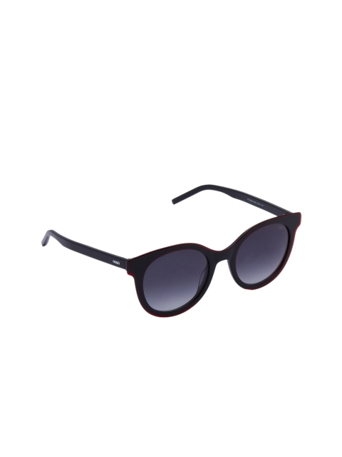 

HUGO Women Grey Lens & Black Oval Sunglasses with UV Protected Lens HG 1050/S OIT 509O