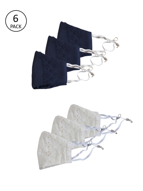 

Bellofox Pack of 6 3-Ply Reusable Protective Outdoor Masks, Blue