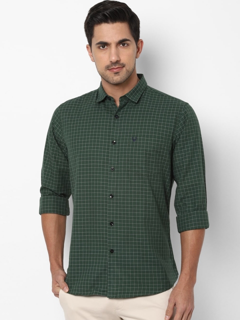 

Allen Solly Men Green Checked Casual Shirt