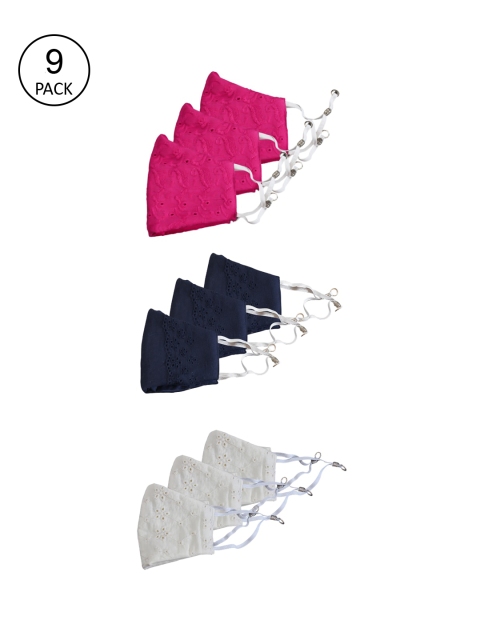 

Bellofox Pack of 6 Self-Design 3-Ply Protective Outdoor Masks, Pink