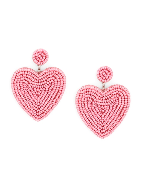 

Bellofox Pink Heart Shaped Drop Earrings
