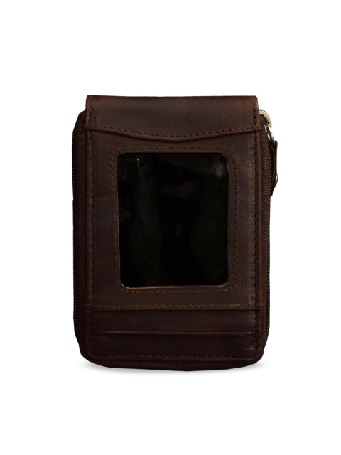 

ABYS Men Brown Solid Leather Card Holder