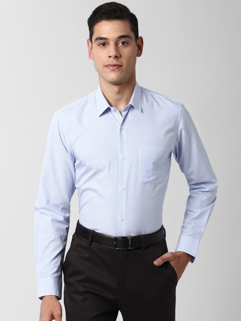 

Peter England Men Blue & White Regular Fit Printed Formal Shirt
