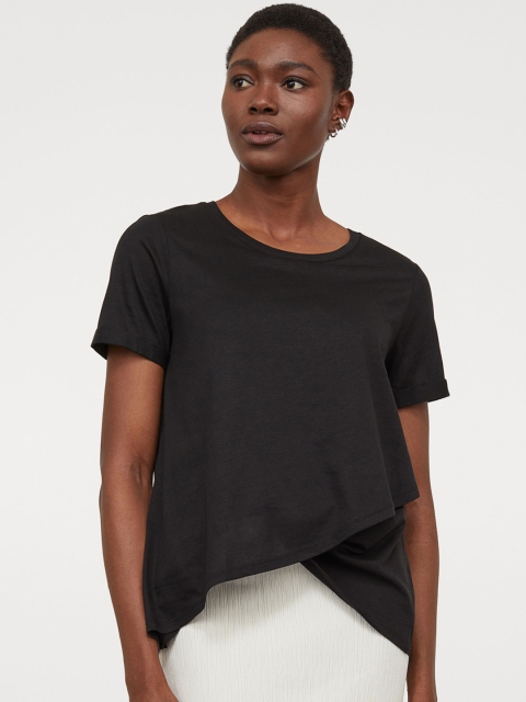 

H&M Women MAMA Black Modal-Blend Nursing Top