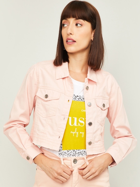 

Fame Forever by Lifestyle Women Pink Solid Denim Jacket
