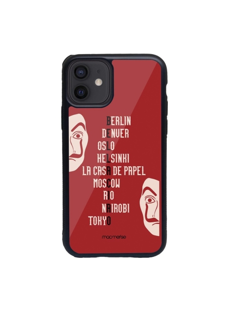 

macmerise Red & White The Heist Squad Glass iPhone 12 Mini Phone Case