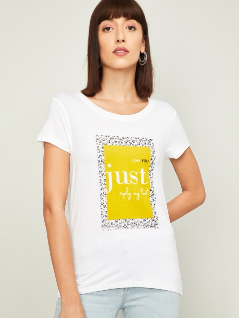

Fame Forever by Lifestyle White Printed Regular Top