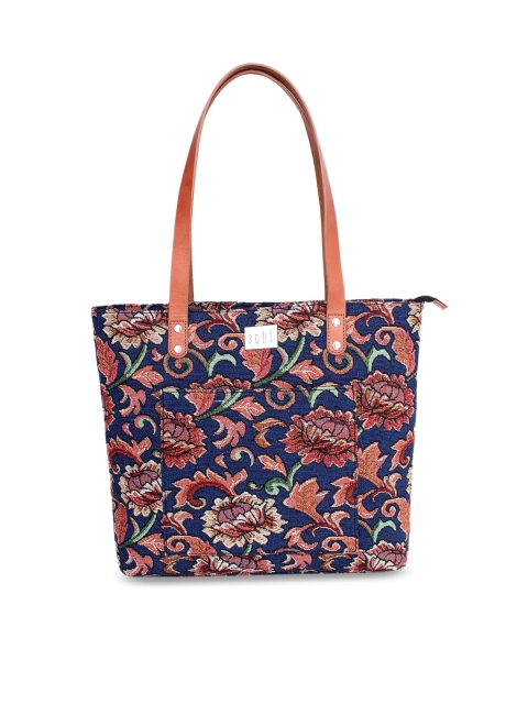 

echt Blue & Pink Printed Shoulder Bag