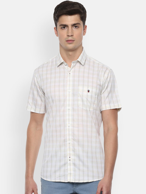 

Louis Philippe Sport Men White Checked Casual Shirt