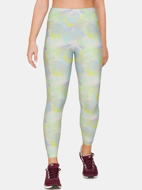 

Zelocity by Zivame Women Blue & Grey Printed Tights
