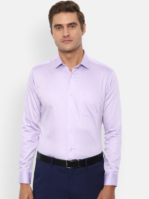 

Van Heusen Men Purple Regular Fit Self Design Cotton Formal Shirt