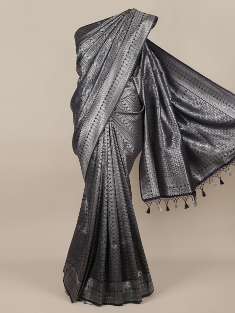 Pothys Blue Pure Silk Woven Design Banarasi Saree