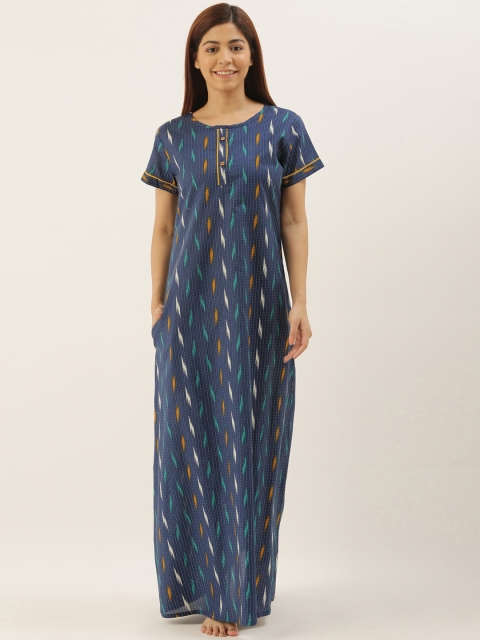 

Bannos Swagger Blue Printed Nightdress