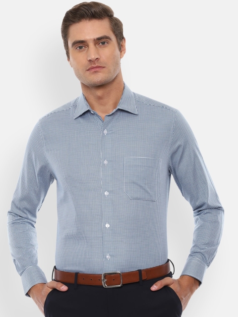 

Louis Philippe Men Blue Checked Casual Shirt